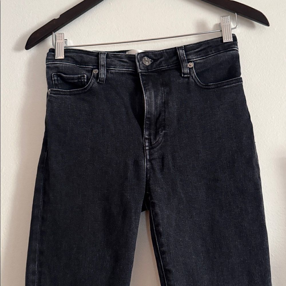 Frame Denim Women's Le Crop mini Boot Black Jeans EUC - Picture 2 of 9